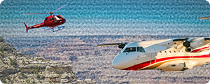 Fly to the Grand Canyon, view the Hoover Dam from the air and fly over the Las Vegas Strip