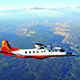 Flying over the Grand Canyon