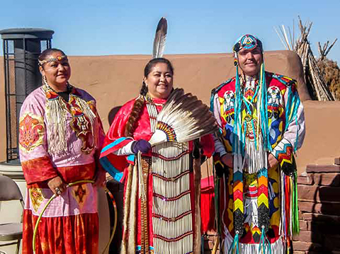Hualapai women in their native dress