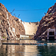 Looking down from the top of the Hoover Dam