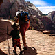 Hiking trails through spectacular Zion