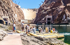 Colorado River boarding for the float trip