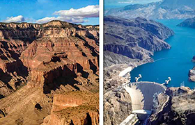 See the Hoover Dam and Grand Canyon