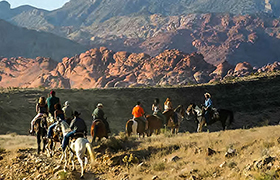 Red Rock Canyon horseback ride through theNevada outback